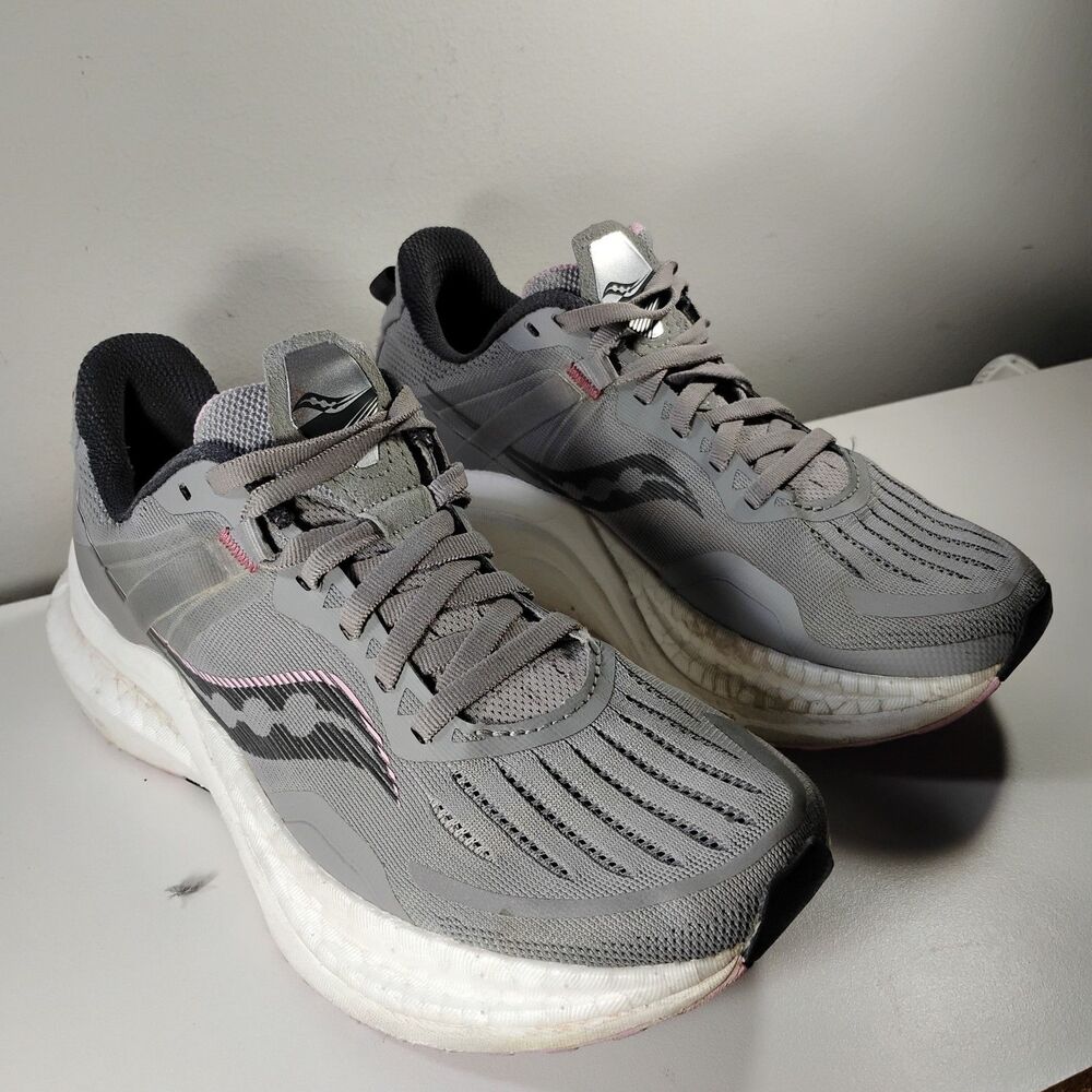 Saucony Tempus Alloy Quartz Sneaker Women's US 6.5 Wide Gray Running Shoes